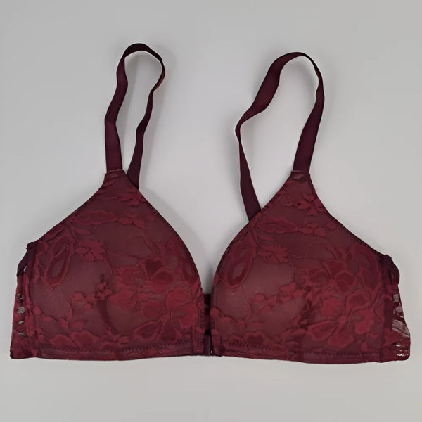 DARK RED TRANSPARENT BRA AND PANTY