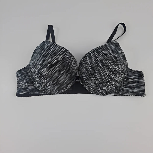 BLACK GREY SELF LINING PANTY & BRA